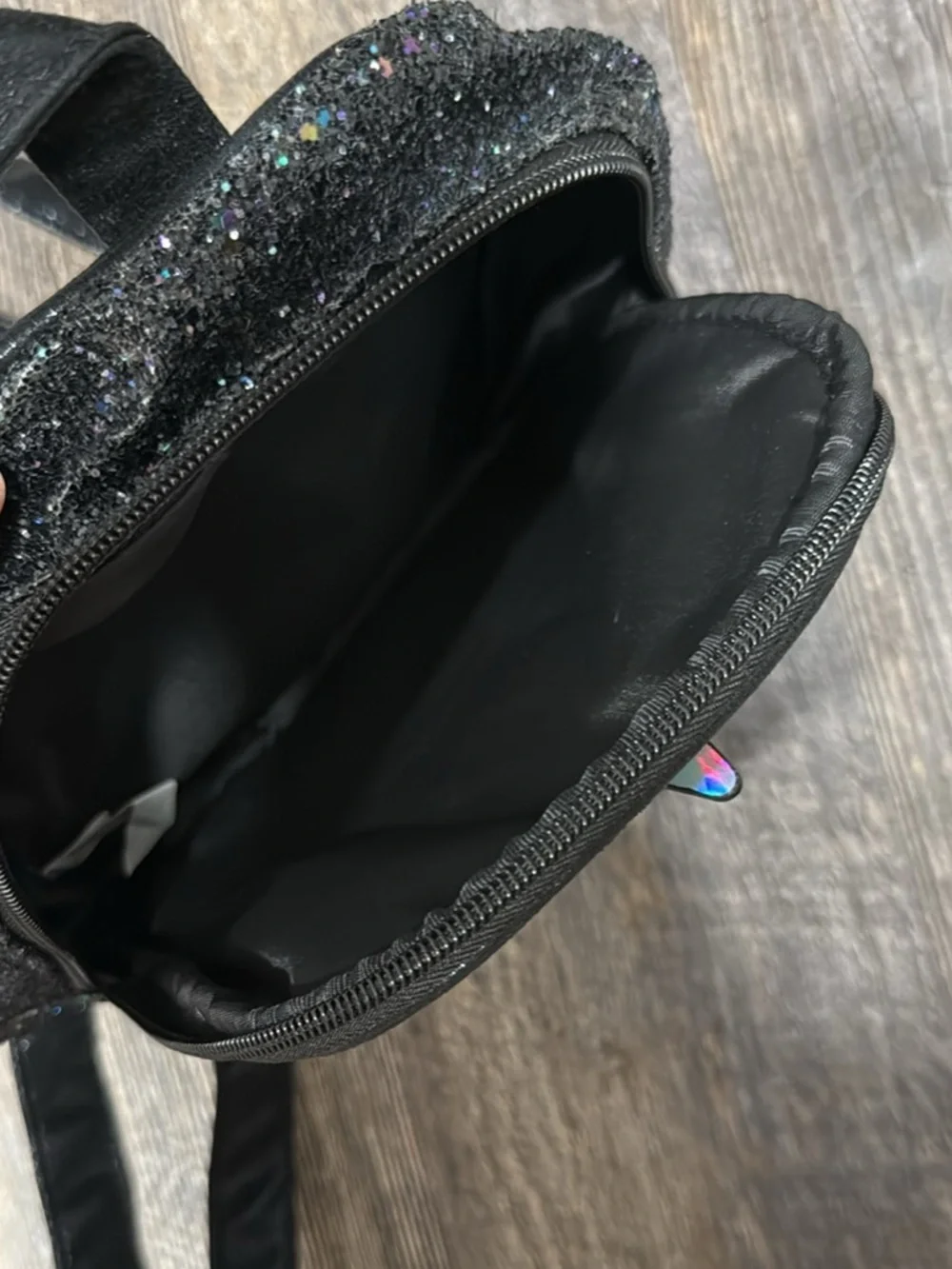 Black Glitter Unicorn Sequin Kids Backpack